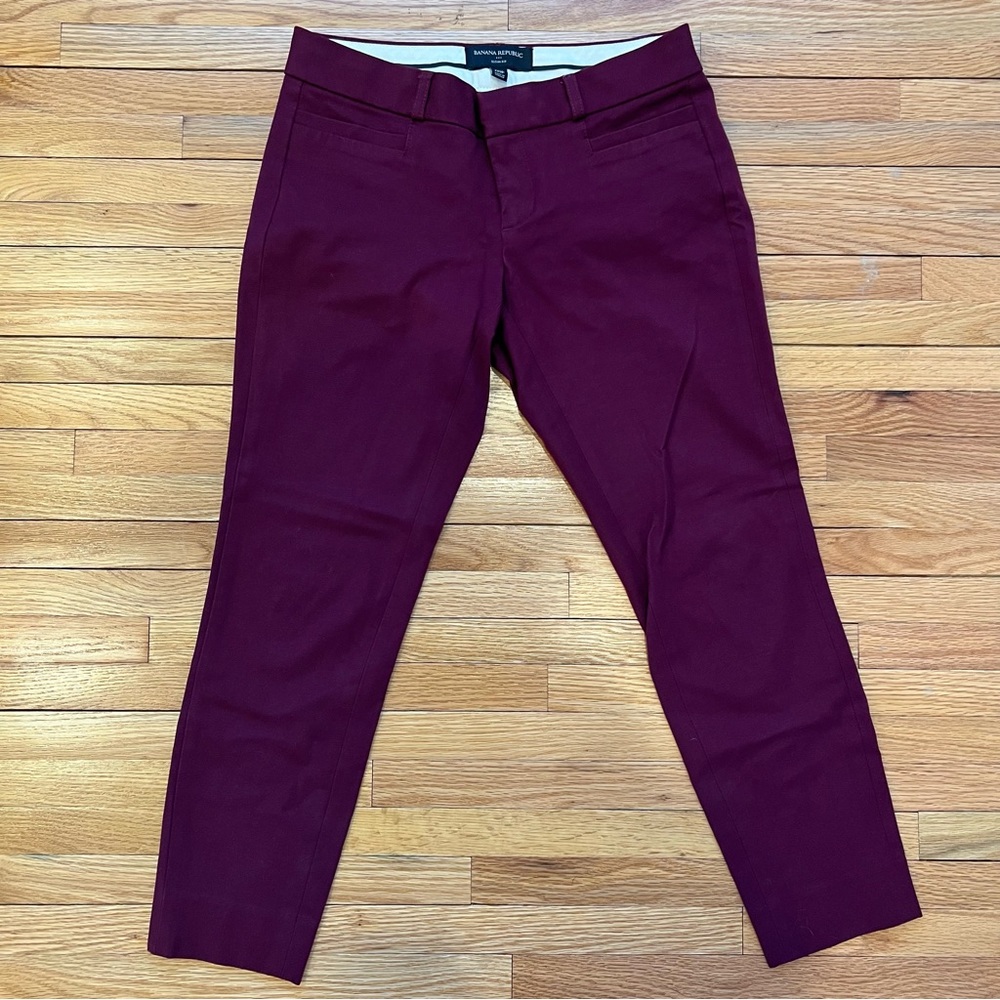 Petite Banana Republic - Sloan Pant - Cranberry Red - 00P
